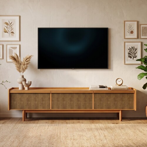 Rack para TV Dune 1.8 - Linea Manhattan Natural