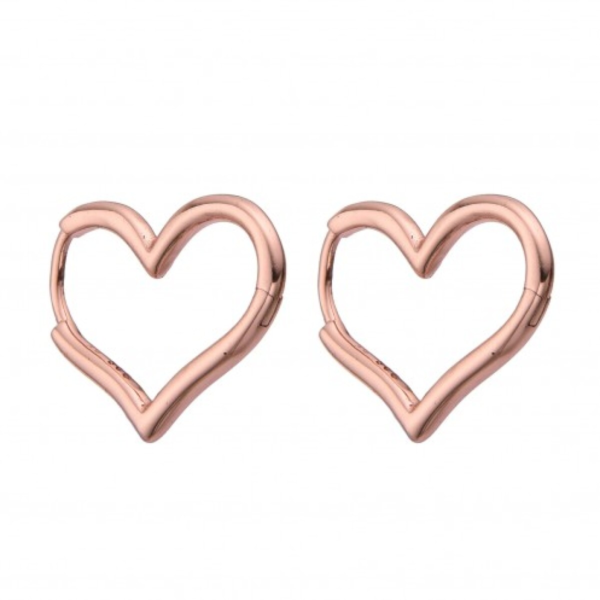 Par de aros de plata 925 con baño de oro rosado. 
