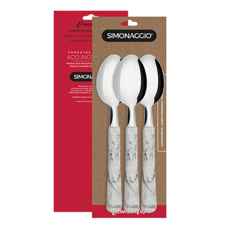 Set X3 Cucharas Elementos de Simonaggio BLANCO