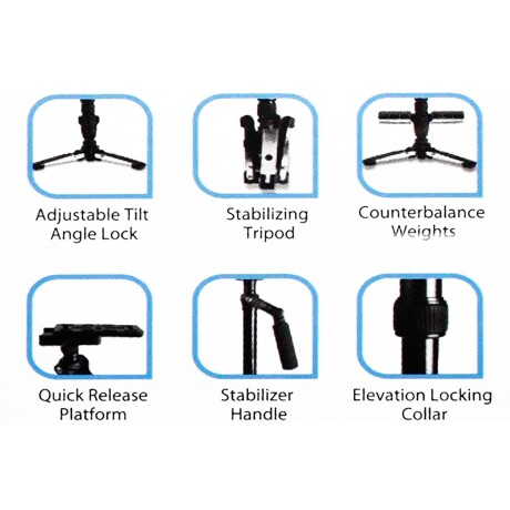 Trípode Estabilizador Vivitar Viv-st-6000-blk 59'' Ajustable Trípode Estabilizador Vivitar Viv-st-6000-blk 59'' Ajustable