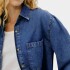 CAMISA ML FEM AZUL ESCURO