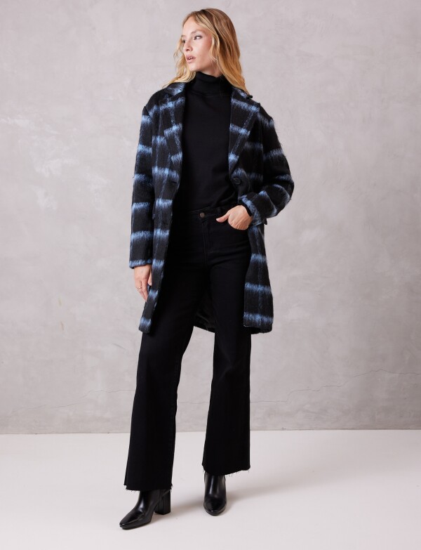 Tapado Mohair NEGRO/CELESTE