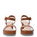 Sandalias de Mujer Bottero con Plataforma y Taco Marrón Caramelo