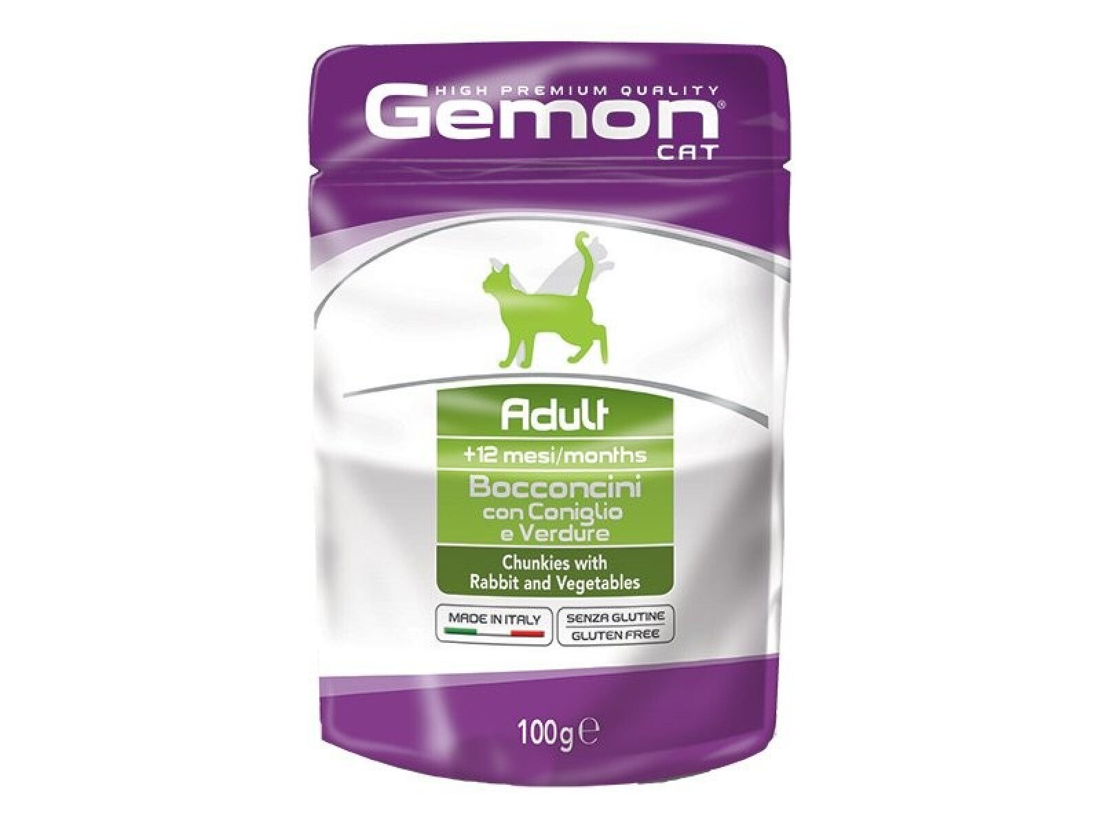 GEMON POUCH ADULT RABBIT & TURKEY 100 GRS 