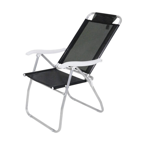 Silla Plegable de Aluminio 4 Posición NEGRO