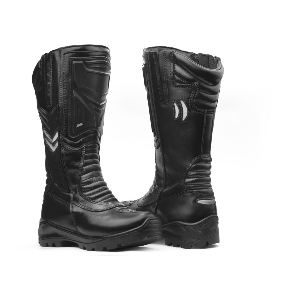 Botas de motociclista Acero Elite 39cm cuero legítimo - Negro 