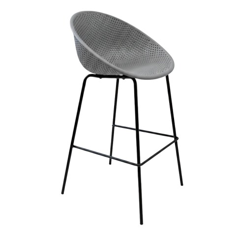 SILLA BAR EGG GRIS 47X58X96CM Unica