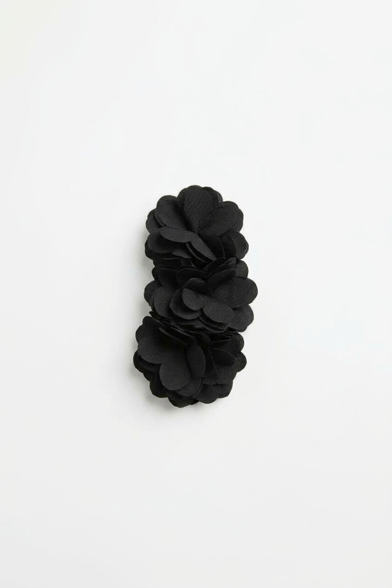 Broche banana flor negro
