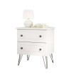 Mesa de luz Americana Plus 2 Cajones Blanco