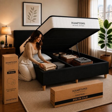 Sommier Baulera 2 plazas HAMPTONS Hybrid Bronze Sommier Baulera 2 plazas HAMPTONS Hybrid Bronze
