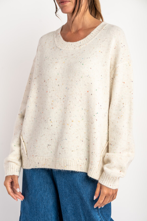 Sweater Bouttonne Nácar