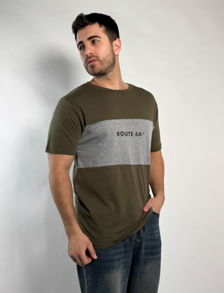Remera combinada Loras Verde