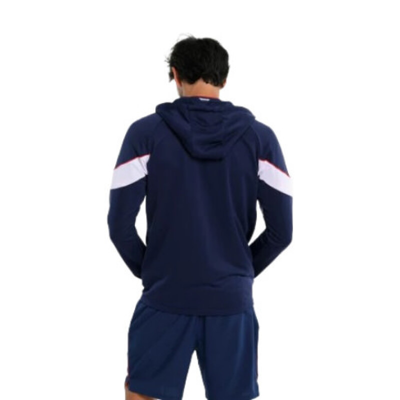 Campera de Hombre Training FZ Hoodie Nacional Azul Marino - Rojo - Blanco