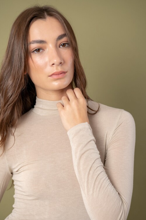 Polera Cashmere Blend Beige