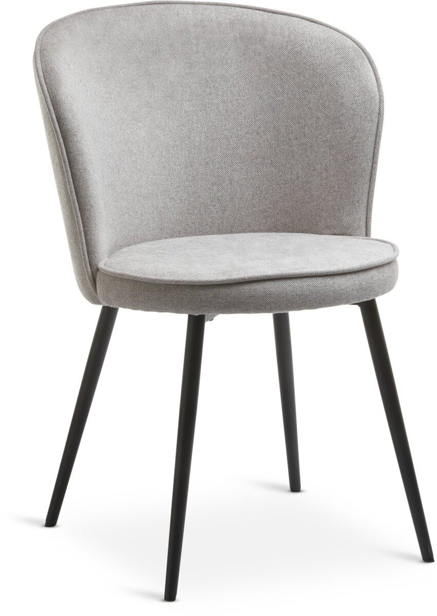 Silla de comedor RISSKOV tela gris claro/negro 