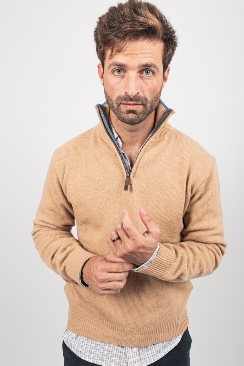 Sweater Cardif Lambswool Brixton Beige