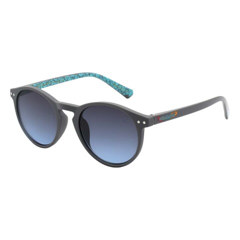 Lentes De Sol De Policarbonato Redondo Street Kids Gradiente azul/Gris