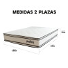 Colchón 2p Premium 150kg Reversible Doble Pillow Top Color Blanco Colchón 2p Premium 150kg Reversible Doble Pillow Top Color Blanco