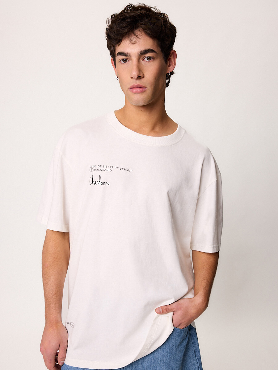 T-SHIRT M/C CHICHARRA DIXIE Blanco