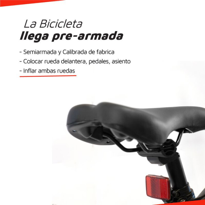 Bicicleta Montaña BKE-2129 Negro con Rojo