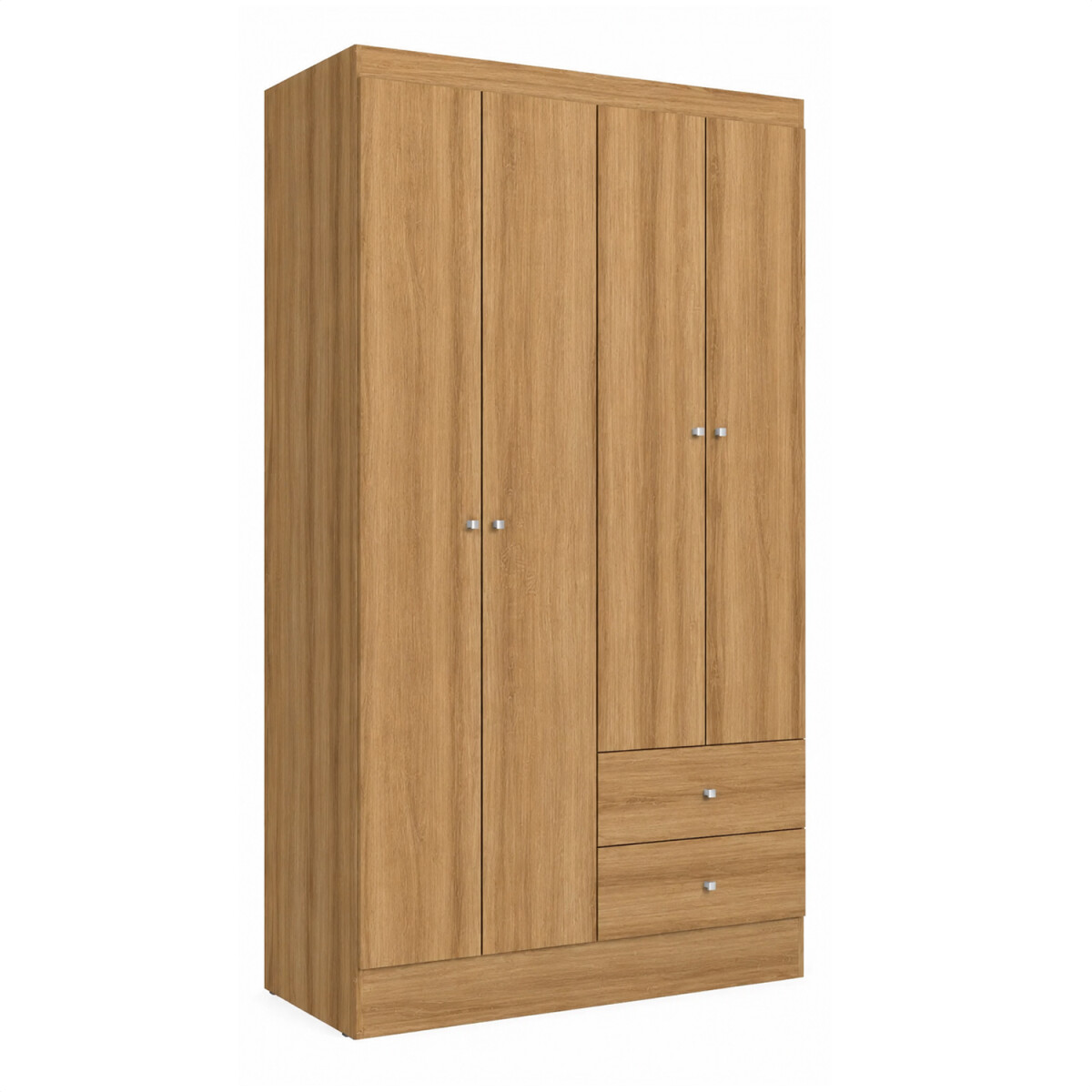 Placard Ropero Armario Astro 4 Puertas 2 Cajones - MARRON 