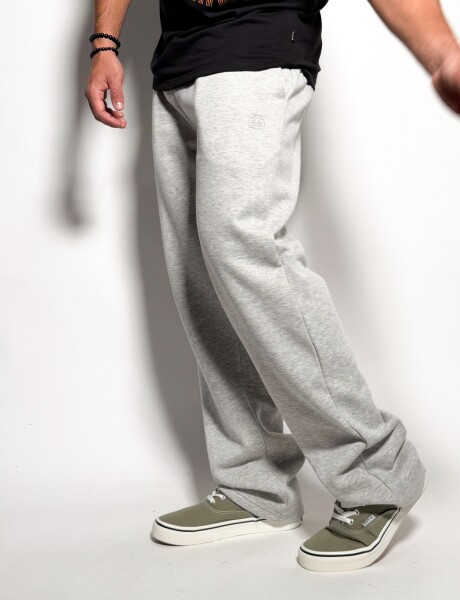 Jogger de algodon sin puño Darel Gris Melange