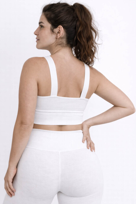 Top Microfibra Fitness Blanco