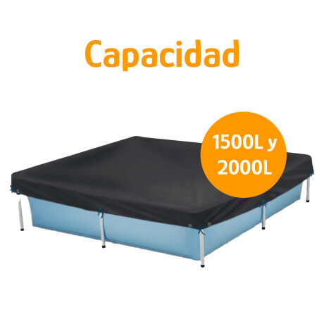 Cobertor P/Piscina Cuadrado 1500L y 2000L 2,19x2,19m PVC Azul