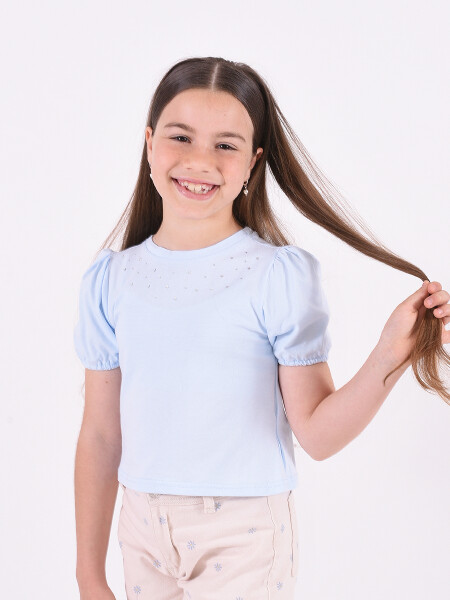 BLUSA FROZEN CELESTE