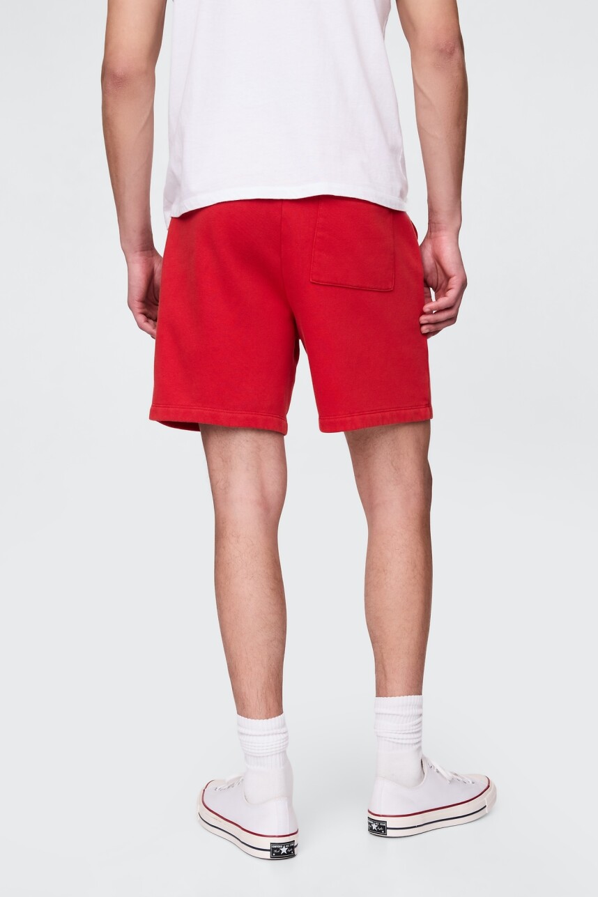 Short Sin Felpa Logo Gap Hombre Modern Red