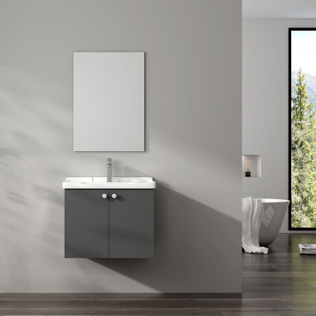 Mueble Baño En Mdf 61X48X45 Blanco - Incluye Espejo BLANCO