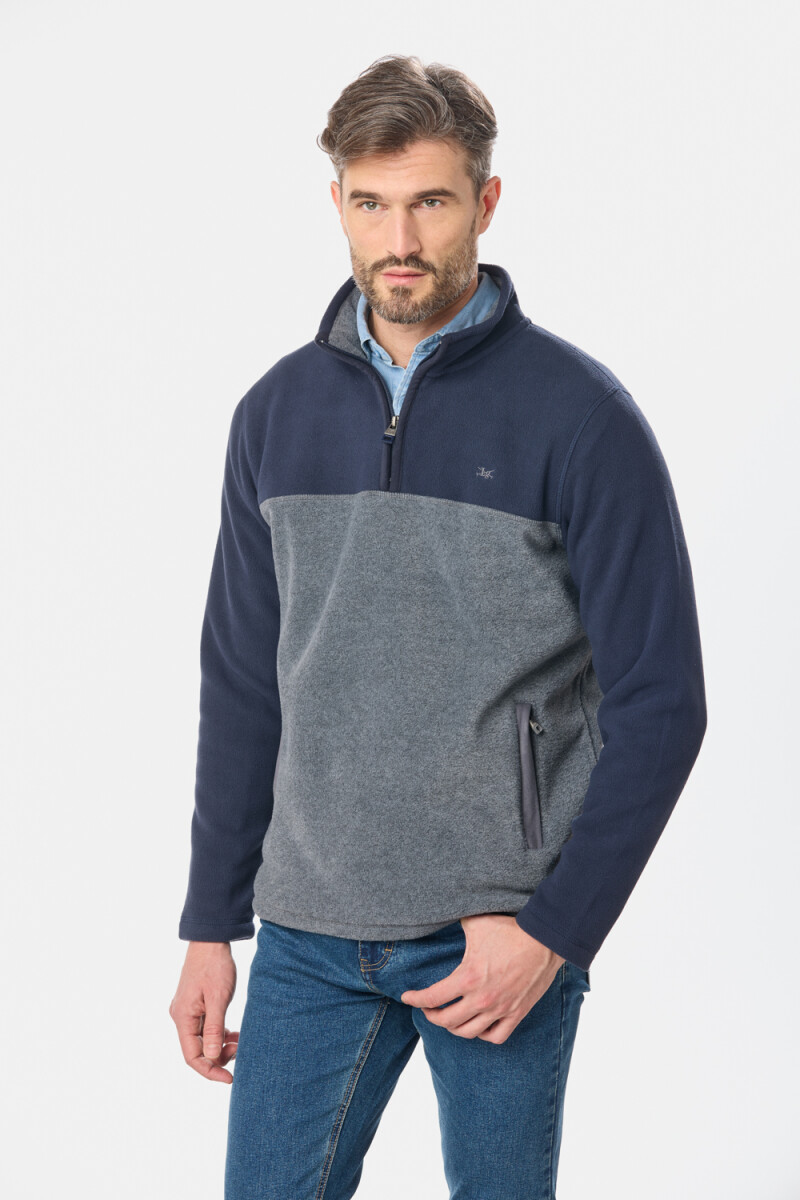 BUZO POLAR BICOLOR - Gris 