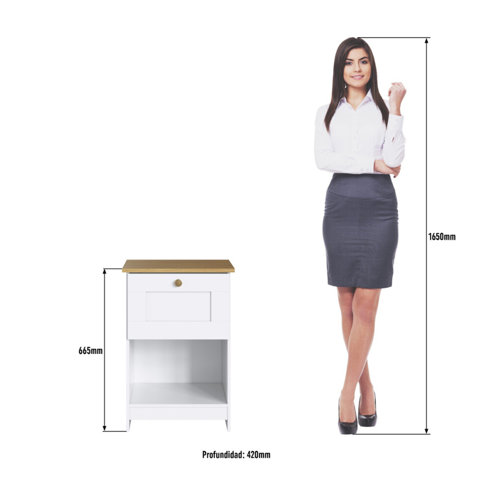 MESA DE LUZ O NOCHE DE UN CAJÓN - LÍNEA AMERICANA MESA DE LUZ O NOCHE DE UN CAJÓN - LÍNEA AMERICANA