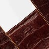 Shopper The Braided En Cuero Grabado Croco Red Tabaco