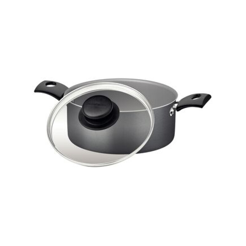 Cacerola Tramontina 20 cm Antiadherente con Tapa de Vidrio 2,8 L Cacerola Tramontina 20 cm Antiadherente con Tapa de Vidrio 2,8 L