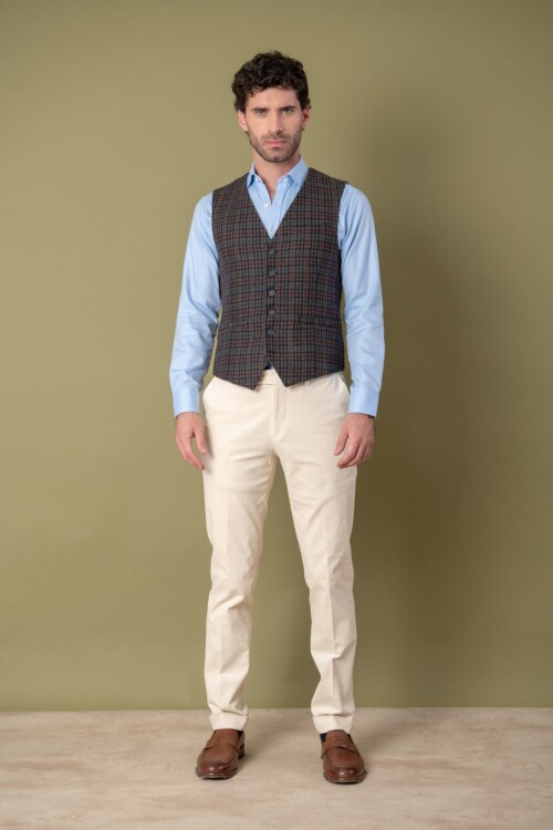 Pantalon Corduroy slim Hielo