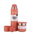 Kit Termo Acero Bala 750Ml + Mate Folkie Coral