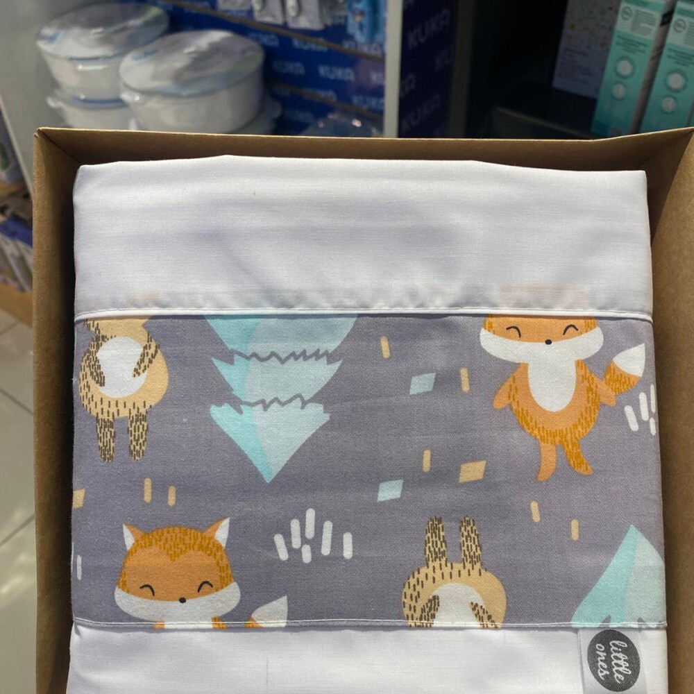 Sábanas practicuna / cuna Little Ones nordico gris