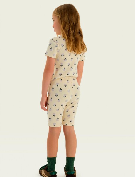 BERMUDA CICLISTA INFANTIL BEIGE