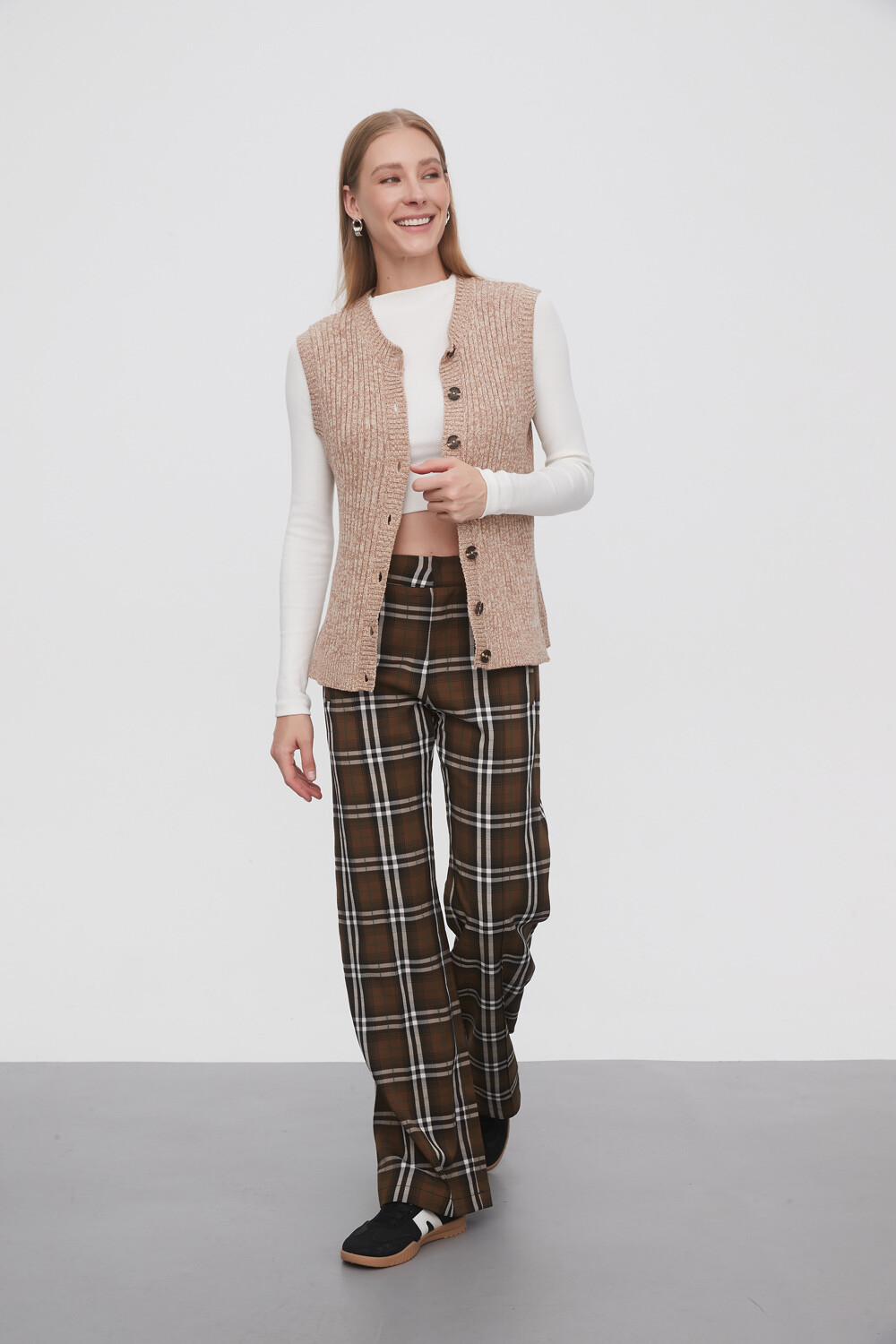Chaleco Junela Beige Melange