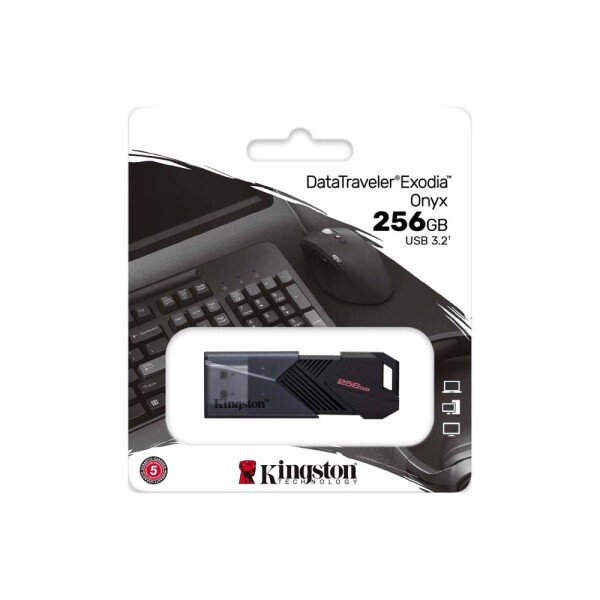 Pendrive USB 3.2 Gen 1 DataTraveler Exodia Onyx de 256GB Kingston