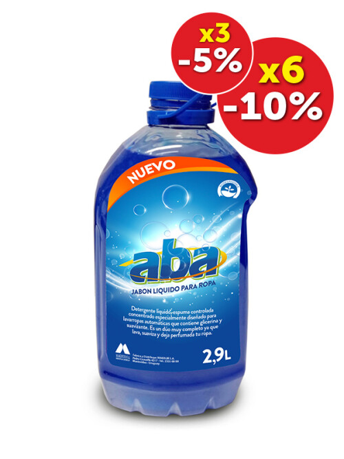 Nuevo Jabon Liquido Para Ropa Aba 2.9 Lts Nuevo Jabon Liquido Para Ropa Aba 2.9 Lts