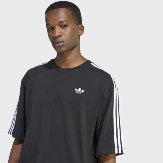 Remera Adidas Adicolor, 3 Tiras Negro