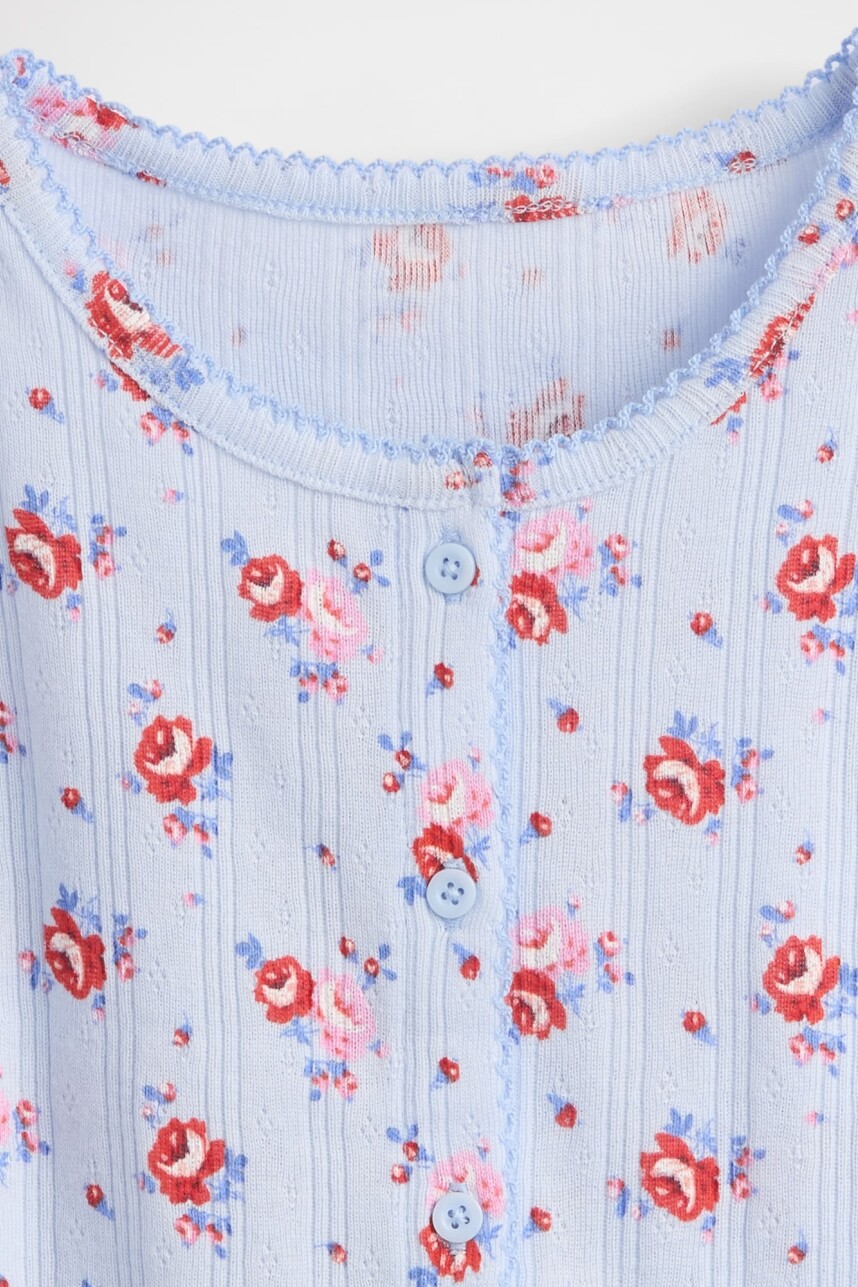 Remera Pointelle Toddler Niña Serene Blue