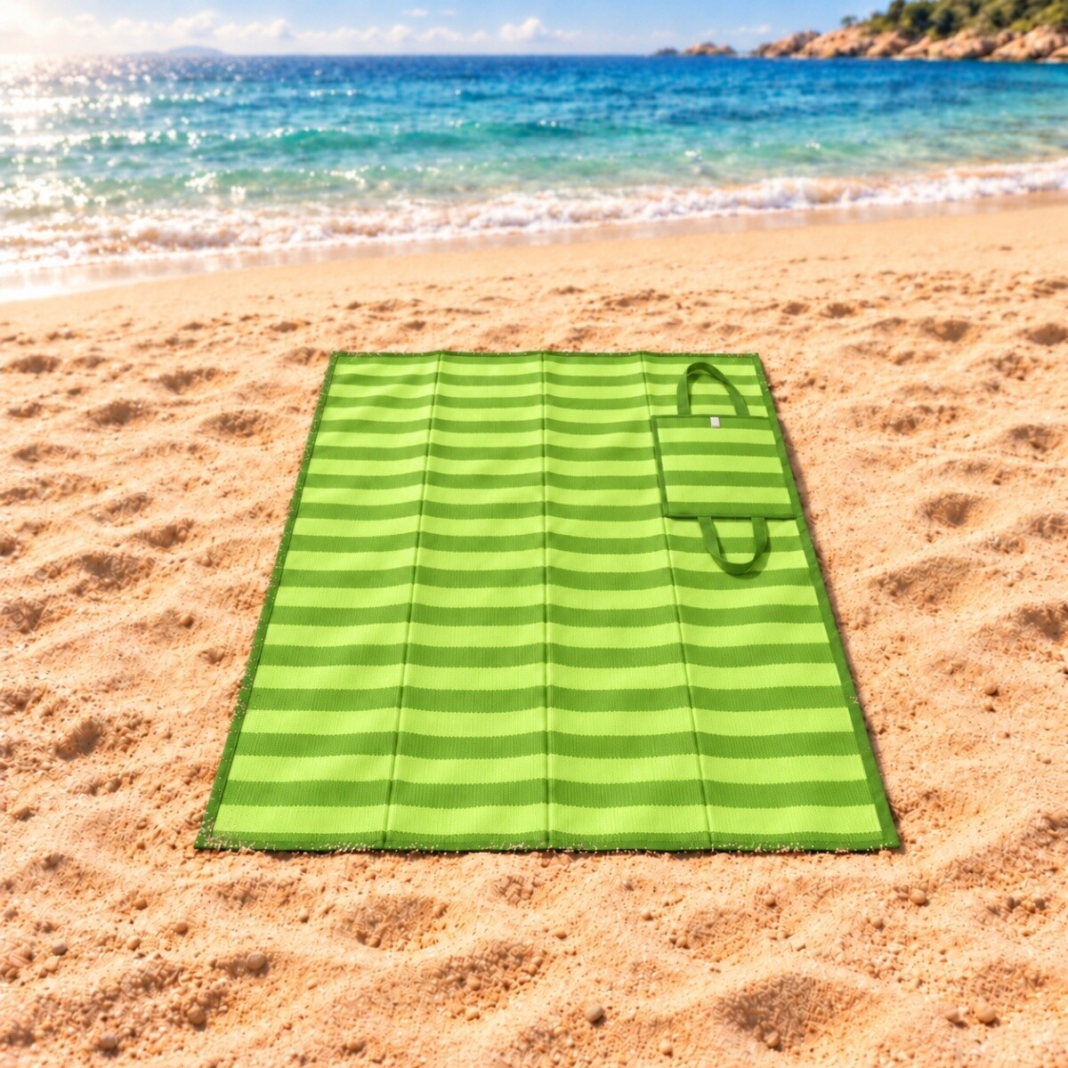 Estera individual doblable 1,80 x 0,9 m - VERDE CLARO 
