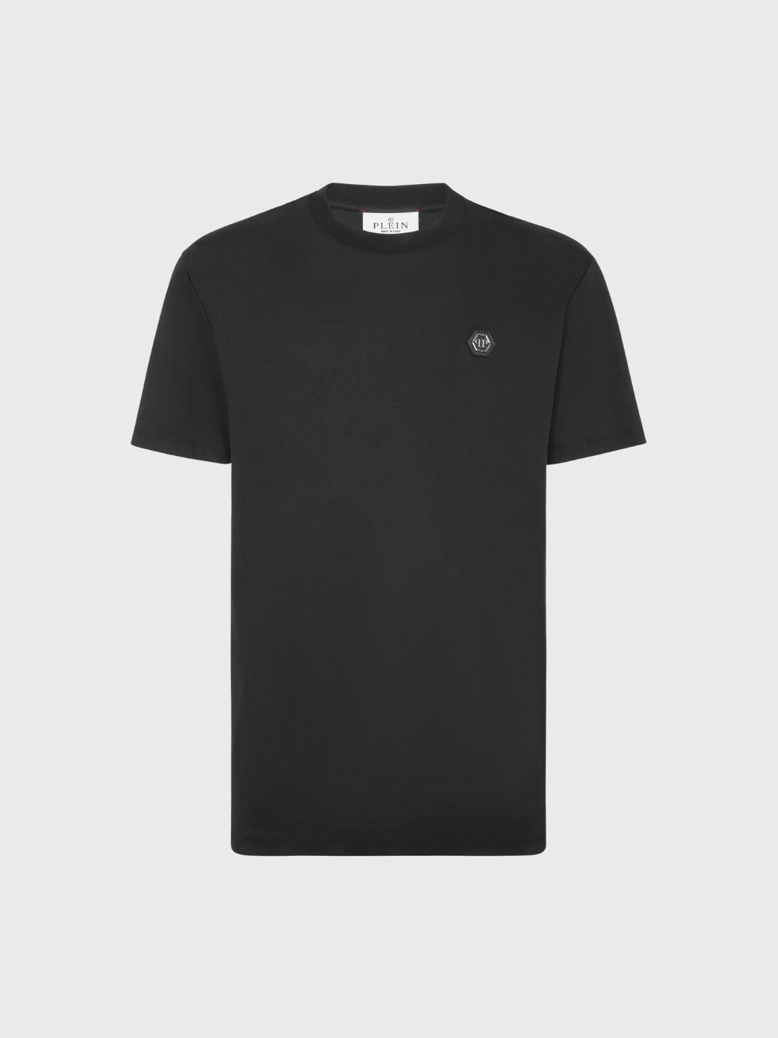 PHILIPP PLEIN - Camiseta de cuello redondo Hexagonal Negro