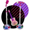 Juguete Microfono Con Guitarra Y Sonidos Rosa