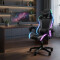 Silla Gamer Con Luces Led Rgb Ergonómica Y Reclinable 120kg GRIS