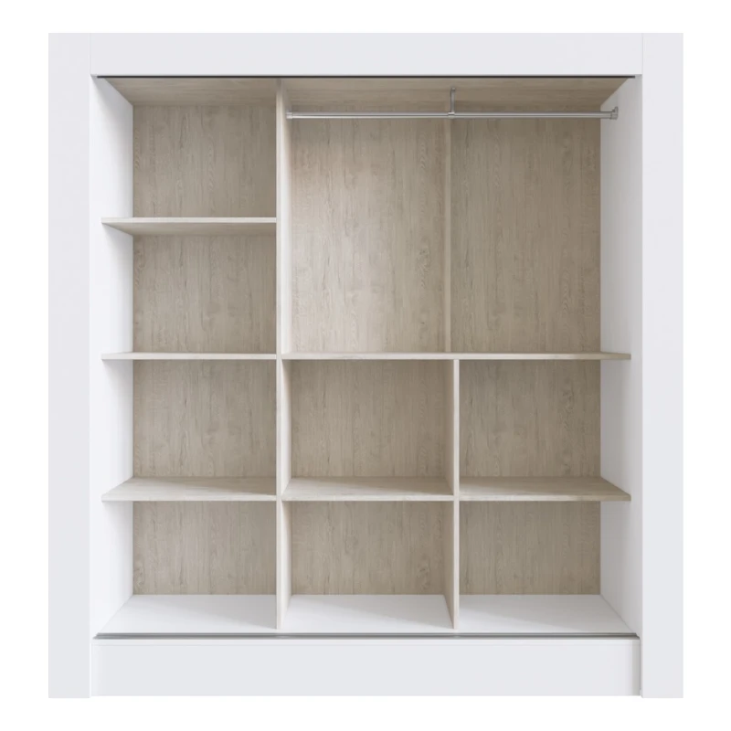 Placard Ropero 3 Puertas Corredizas Dormitorio Con Espejo Blanco