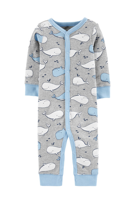 Pijama de algodón diseño ballenas 0